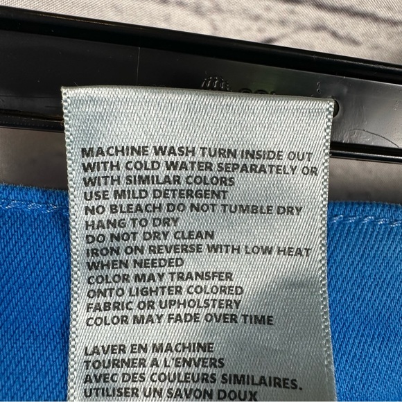 L’agence Women’s Alexia Crop Cigarette Denim Jeans High Rise Neon Blue 24 NWT - Picture 6 of 8